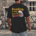 Reading Is My Favorite Sport Book Lovers Men's Back Print T-Shirt Reading Is My Favorite Sport Book Lovers Men's Back Print T-Shirt