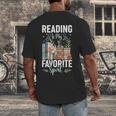 Reading Is My Favorite Sport Bookworm Men's Back Print T-Shirt
