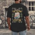 Reading Fiction Always A Good Time Book Reading Bookworm Men's Back Print T-Shirt