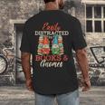 Reading Gnomes Cute Easily Distracted By Books And Gnomes Men's Back Print T-Shirt Reading Gnomes Cute Easily Distracted By Books And Gnomes Men's Back Print T-Shirt
