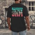Reading Is My Jam Book Lover Bookworm Teacher Library Reader Men's Back Print T-Shirt