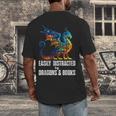 Reading Lover Easily Distracted By Dragons And Books Dragon Men's Back Print T-Shirt