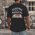 Reading Is Magical Book Lover Bookworm Librarian Library Day Men's Back Print T-Shirt Reading Is Magical Book Lover Bookworm Librarian Library Day Men's Back Print T-Shirt