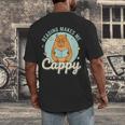 Reading Makes Me Cappy Bookworm Capybara Book Reading Men's Back Print T-Shirt