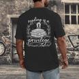 Reading Is A Privilege Vintage Reading Lover Books Men's Back Print T-Shirt Reading Is A Privilege Vintage Reading Lover Books Men's Back Print T-Shirt