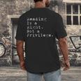 Reading Is a Right Not a Privilege Banned Books Men's Back Print T-Shirt Reading Is a Right Not a Privilege Banned Books Men's Back Print T-Shirt