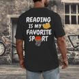 Reading Is My Tee Favorite Sport Basketball World Book Day Men's Back Print T-Shirt