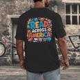 Reads Across Tee America Books Reader Reading Teacher Men's Back Print T-Shirt