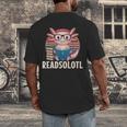 Readsolotl Axolotl Reading Book Lover Kawaii Bookworms Men's Back Print T-Shirt