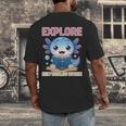 Readsolotl Kawaii Axolotl Book Lover Reading Men's Back Print T-Shirt Readsolotl Kawaii Axolotl Book Lover Reading Men's Back Print T-Shirt