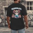Readsolotl Pink Kawaii Axolotl Read Book Lover Reading Men's Back Print T-Shirt
