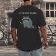 i Require Books Raccoon Men's Back Print T-Shirt i Require Books Raccoon Men's Back Print T-Shirt