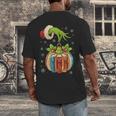 Retro Christmas Ornament Book Christmas Teacher Librarian Men's Back Print T-Shirt Retro Christmas Ornament Book Christmas Teacher Librarian Men's Back Print T-Shirt