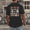 Retro Ghost Reading Book Teacher Librarian Bookish Christmas Men's Back Print T-Shirt