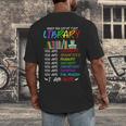 Retro Librarian Book Reader Library Book Reading Men's Back Print T-Shirt