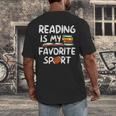 Retro Reading Is My Favorite Sport Football World Book Day Men's Back Print T-Shirt