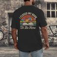 Retro Vintage Book Lover Reading I Closed My Book To Be Here Men's Back Print T-Shirt Retro Vintage Book Lover Reading I Closed My Book To Be Here Men's Back Print T-Shirt