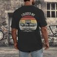Retro Vintage I Closed My Book To Be Here Reading Teacher Men's Back Print T-Shirt Retro Vintage I Closed My Book To Be Here Reading Teacher Men's Back Print T-Shirt