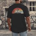 Retro Vintage Wildflowers Book Shirt Book Lover Men's Back Print T-Shirt