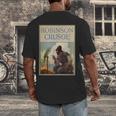 Robinson Crusoe Book Cover 1920 Men's Back Print T-Shirt