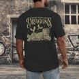 Romantasy Reader Book Reading Probably Reading About Dragons Men's Back Print T-Shirt