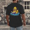 Rubber Duck Reading Book Swim Rubber Duckling Rubber Duckie Men's Back Print T-Shirt Rubber Duck Reading Book Swim Rubber Duckling Rubber Duckie Men's Back Print T-Shirt