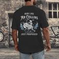 Run Like Mr Collins Just Proposed Books And Running Men's Back Print T-Shirt