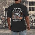 Salem Witch Book Club Raccoon Halloween Men's Back Print T-Shirt