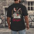 Santa's Favorite Book Dragon Christmas Magic Men's Back Print T-Shirt