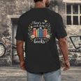 Sarcastic There’s No Such Thing As Too Many Books Men's Back Print T-Shirt Sarcastic There’s No Such Thing As Too Many Books Men's Back Print T-Shirt