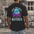 Save Earth It´s Only Planet With Books Reader Earth Day Men's Back Print T-Shirt