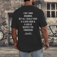I Say I Have Insomnia But All I Really Have Is A Good Book Men's Back Print T-Shirt