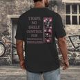 Saying Psychological Thriller Book Reader Lover Men's Back Print T-Shirt