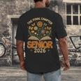 Senior 2026 Final Chapter Retro Book Lover Last First Day Men's Back Print T-Shirt