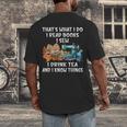 Sewing Reading Books Drinking Tea Sew Sewist Men's Back Print T-Shirt