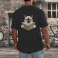 Siamese Cat Reading Book How To Train Your Human Humorous Men's Back Print T-Shirt