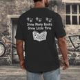 Snow Many Books Snow Little Time Reading Christmas Book Club Men's Back Print T-Shirt