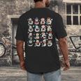 Snowman Reading Book Christmas Cozy Book Lover Bookish Men's Back Print T-Shirt Snowman Reading Book Christmas Cozy Book Lover Bookish Men's Back Print T-Shirt