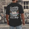 Somewhere Between a Book And a Nap – Cozy Reading Men's Back Print T-Shirt Somewhere Between a Book And a Nap – Cozy Reading Men's Back Print T-Shirt