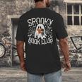Spooky Book Club Cute Ghost Reading Book Halloween Costume Men's Back Print T-Shirt