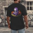 Spooky Grim Reaper Reading A Book Cute Creepy Halloween Men's Back Print T-Shirt Spooky Grim Reaper Reading A Book Cute Creepy Halloween Men's Back Print T-Shirt