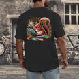 Squirrel Reading a Book Lover Bookworm Men's Back Print T-Shirt