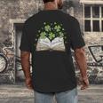 St Patricks Day Book Lover Librarian Reading Saint Pattys Men's Back Print T-Shirt St Patricks Day Book Lover Librarian Reading Saint Pattys Men's Back Print T-Shirt