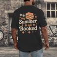 My Summer Is All Booked Book Lover Reading Vacation 2025 Men's Back Print T-Shirt My Summer Is All Booked Book Lover Reading Vacation 2025 Men's Back Print T-Shirt