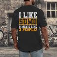 Sumo Wrestling Introvert Wrestler Sumotori Japanese Sport Men's Back Print T-Shirt