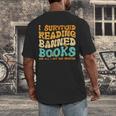 I Survived Reading Banned Books Read Librarian Men Women Men's Back Print T-Shirt