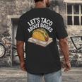 Taco Books Mexican Reading Teacher Book Lovers Bookish Men's Back Print T-Shirt