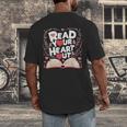 Teach Inspire Grow Everyday Read Your Heart Out Valentine Book-Themed Small Men's Back Print T-Shirt Teach Inspire Grow Everyday Read Your Heart Out Valentine Book-Themed Small Men's Back Print T-Shirt