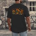 Teacher Fall Thanksgiving Turkey Reading Books Lovers Men's Back Print T-Shirt Teacher Fall Thanksgiving Turkey Reading Books Lovers Men's Back Print T-Shirt