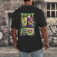 Teenage Mutant Ninja Turtles Retro Neon Comic Book Panels Men's Back Print T-Shirt Teenage Mutant Ninja Turtles Retro Neon Comic Book Panels Men's Back Print T-Shirt
